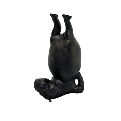 Yoga Hippo Resin Figurine | Zen Pose Animal Sculpture | Funny Home Decor Gift