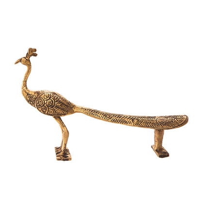 Peacock Bird Door Handle Brass Cabinet Pull Vintage