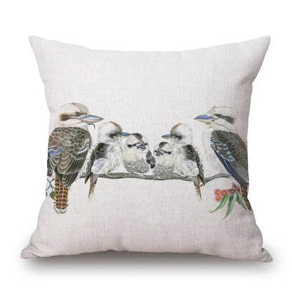 Cushion Cover Australian Bird Range Kookaburra Lorikeet Galah Magpie
