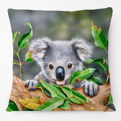 Australian Wildlife Cushion Cover | Koala Kookaburra Wren Finch Cockatoo | 45cm | Aussie Gift