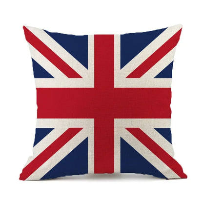 British London Cushion Cover | England Sofa Pillow Case Cotton Linen Polyester