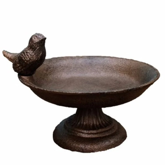 Bird Feeder Cast Iron Antique Rustic Round