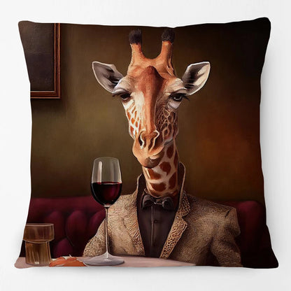 Cushion Cover Wine Bar Vintage Fun Cheetah Donkey Kangaroo