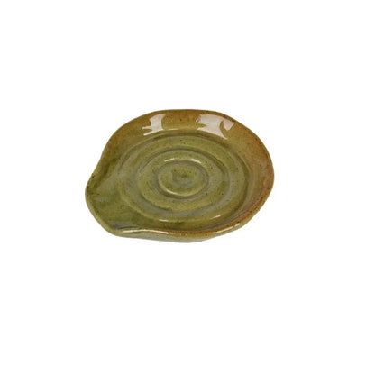 Ceramic Spoon Holder Black White Green Natural