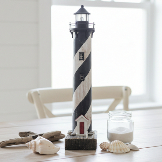 Lighthouse 3D Illuminated 36cm - Vintage Coastal Decor Light
