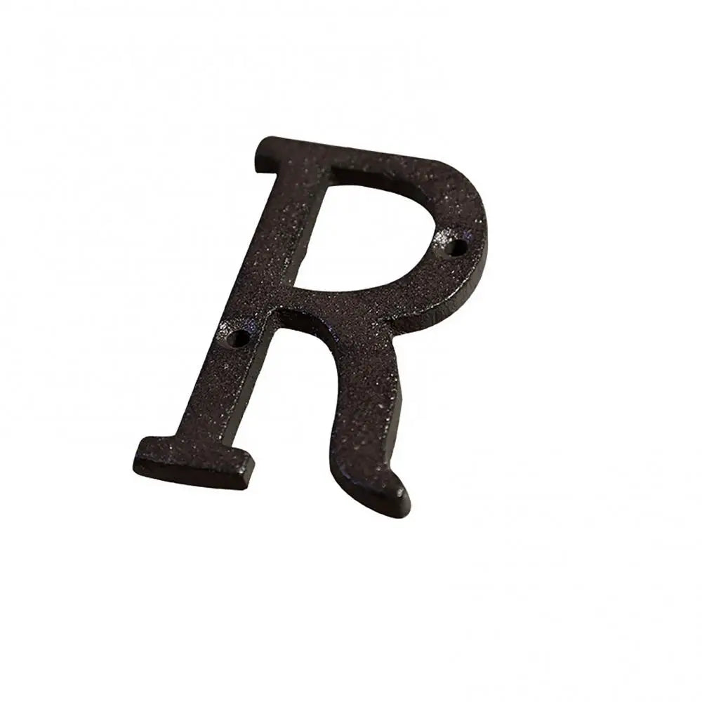 House Property Address A-Z Letter Alphabet Cast Iron Rustic