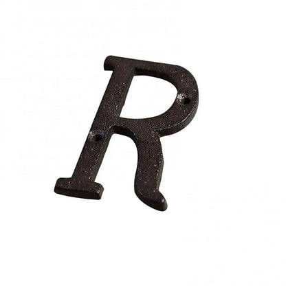 House Property Address A-Z Letter Alphabet Cast Iron Rustic