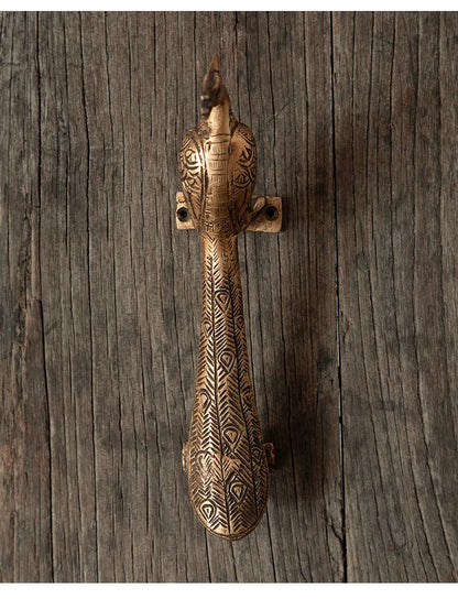 Peacock Bird Door Handle Brass Cabinet Pull Vintage