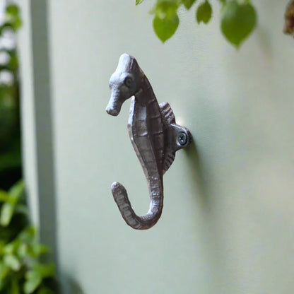 Seahorse Hook Rustic Cast Iron Beach House - The Renmy Store Homewares & Gifts 