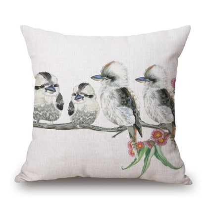 Cushion Cover Australian Bird Range Kookaburra Lorikeet Galah Magpie