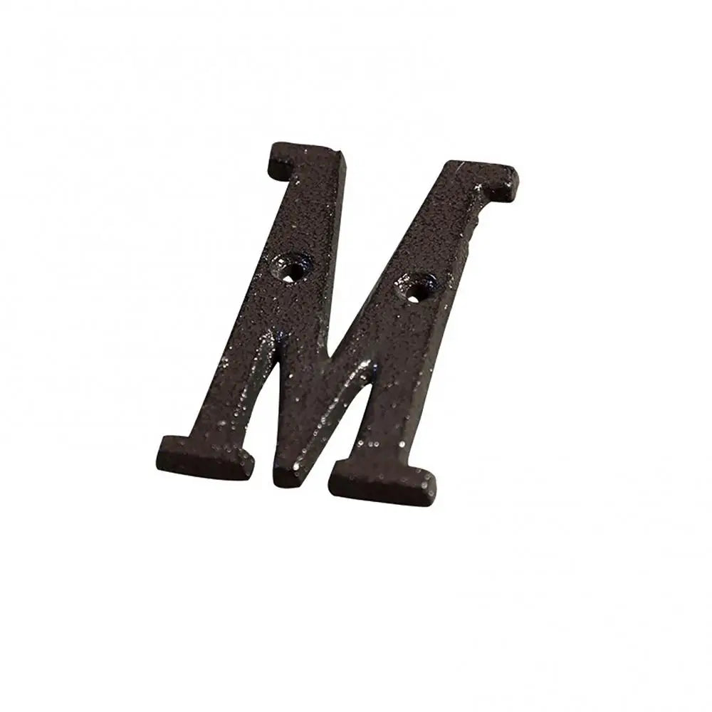 House Property Address A-Z Letter Alphabet Cast Iron Rustic