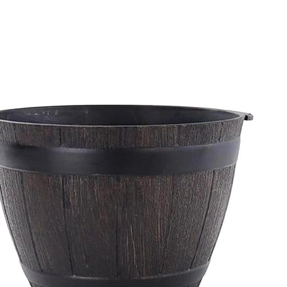 Planter Garden Pot Barrel Rustic