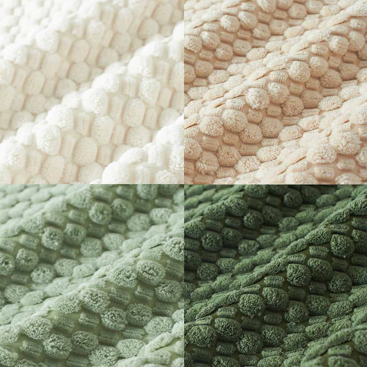 Cushion Cover Striped Corduroy - Beige Khaki Green Blue White