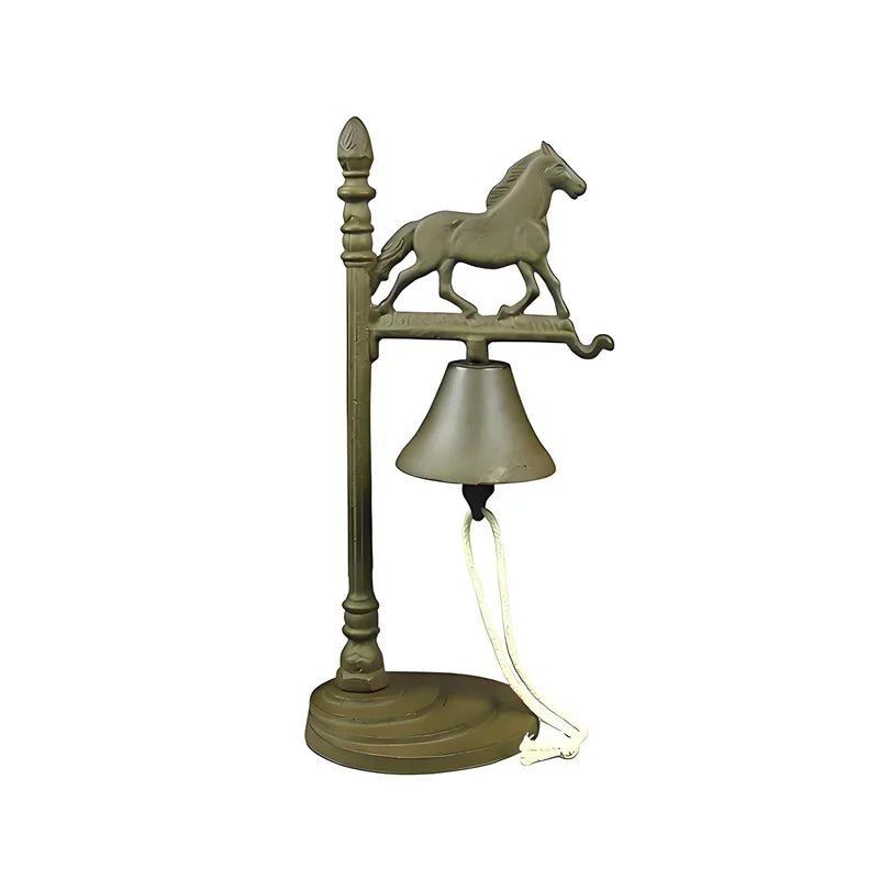 Vintage Cast Iron Horse Dining Bell | Antique Handbell Tabletop Decor