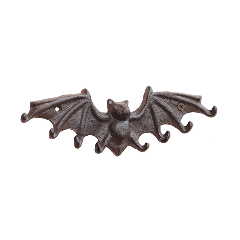 Cast Iron Bat Wall Hook | 8 Hooks | Gothic Rustic Vintage Home Decor