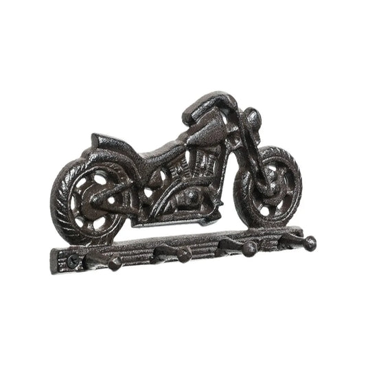 Motorbike Cast Iron Hook | 4 Hook Wall Rack 19cm x 10.5cm