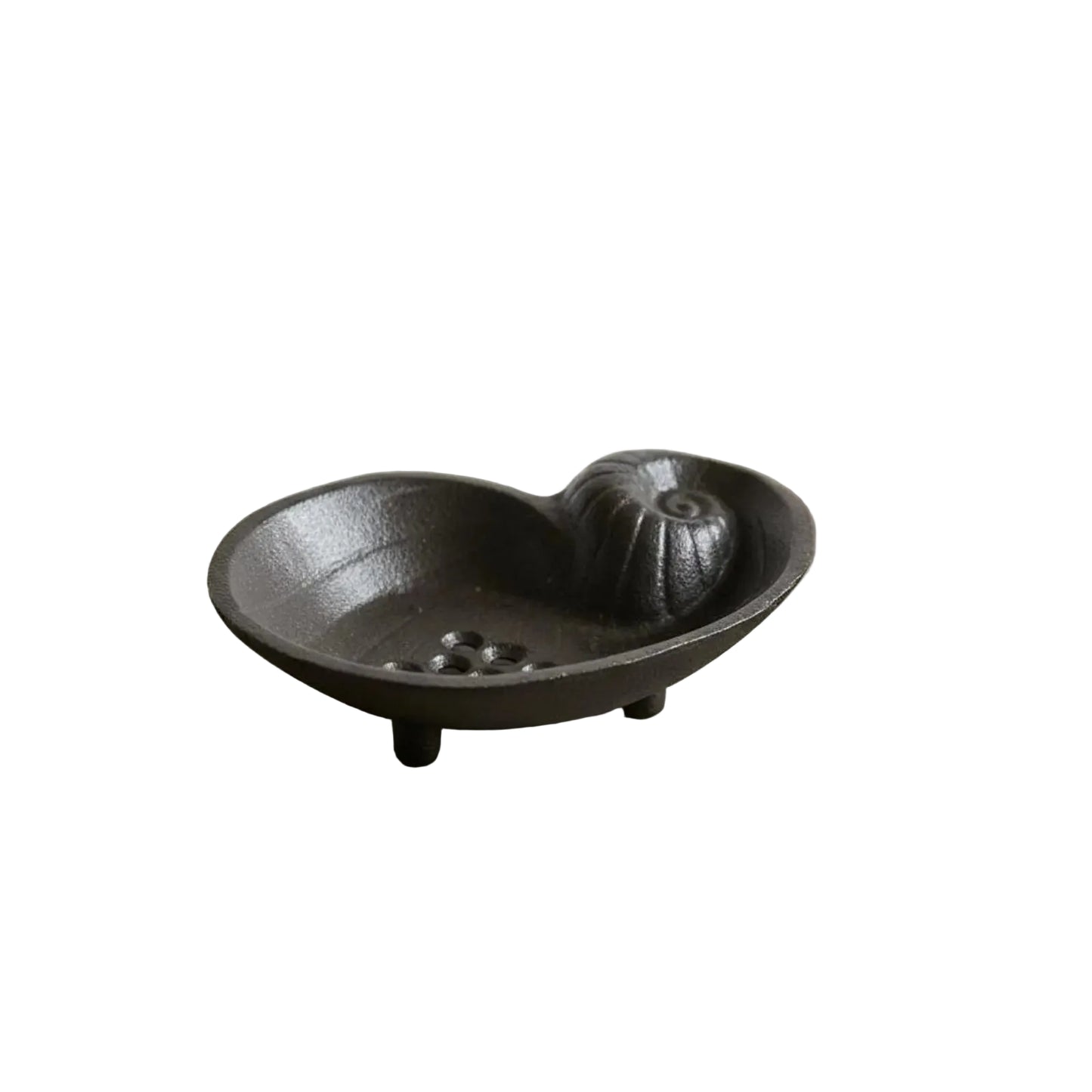 Cast Iron Seashell Soap Dish | Nautilus Spiral Soap Tray & Jewellery Dish | Rustic Bathroom Decor