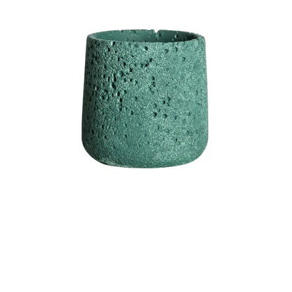 Pot Planter Flower Rustic Garden Concrete Stone Style