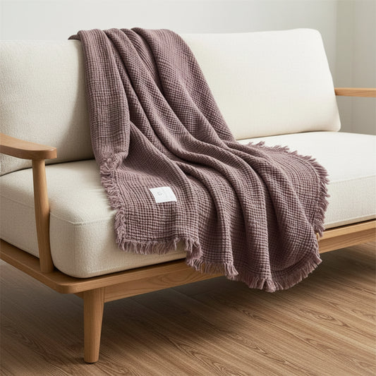100% Cotton Muslin Blanket | Soft Throw & Bed Blanket Australia