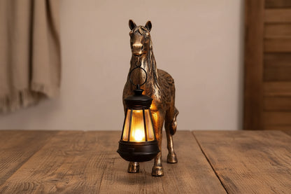 Solar Horse Lantern Garden Ornament Farmhouse Outdoor Decor
