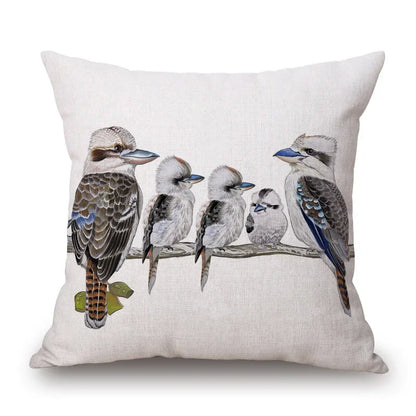 Cushion Cover Australian Bird Range Kookaburra Lorikeet Galah Magpie
