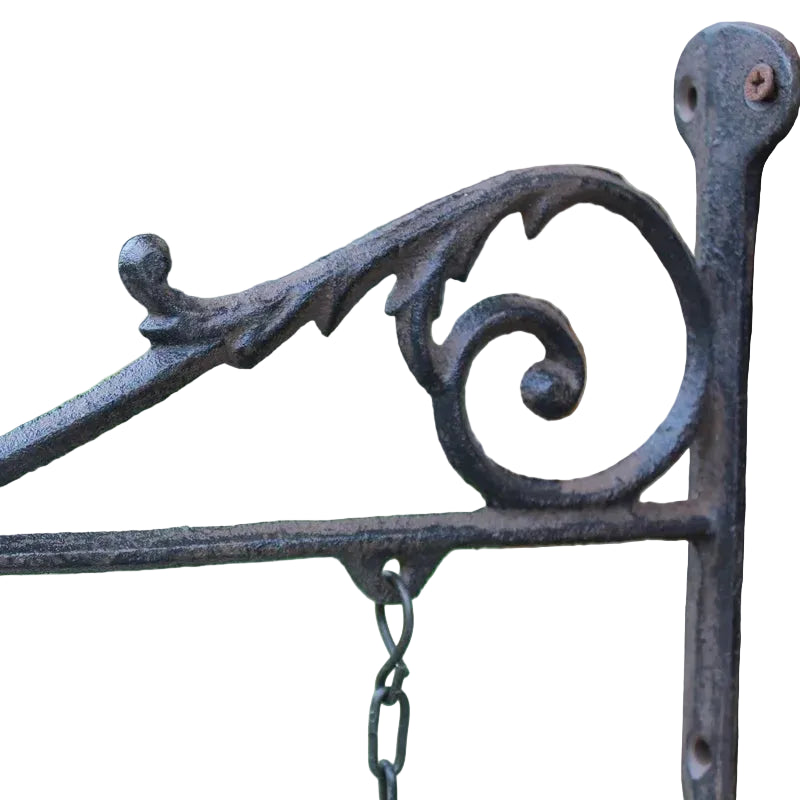 Welcome Sign Oval Cast Iron Rustic Double-Sided Hanging - 22x31cm