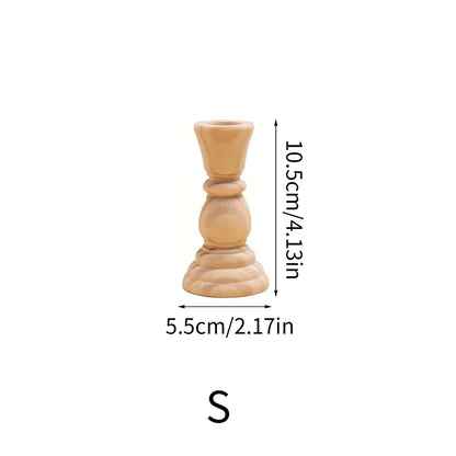 Wooden Candlestick Holders | Unfinished Natural Wood | Wedding, Home & Table Decor