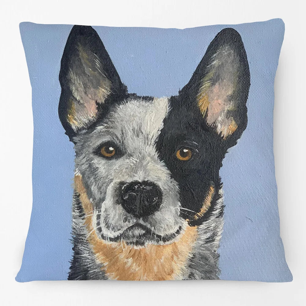 Australian Cattle Dog & Kelpie Red Heeler Cushion Cover | 45cm | Linen or Plush | Dog Lover Gift
