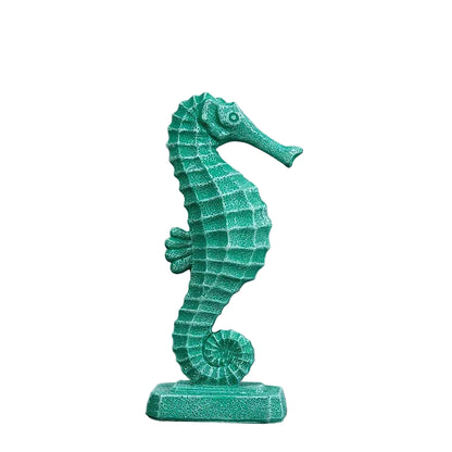 Seahorse Statue Resin Ornament | Mediterranean Coastal Decor | 3 Colours | Desktop Figurine