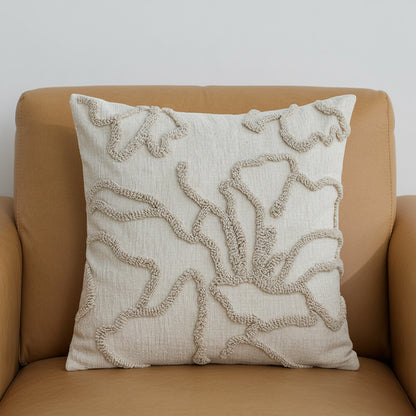 Cushion Cover Chenille | Decorative Stitched Lines Throw Pillow Polyester
