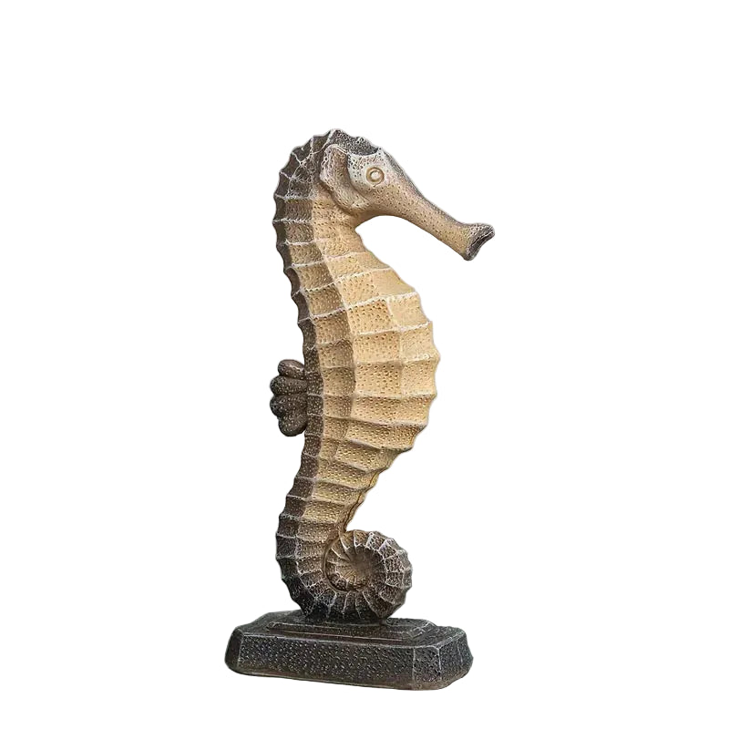 Seahorse Statue Resin Ornament | Mediterranean Coastal Decor | 3 Colours | Desktop Figurine