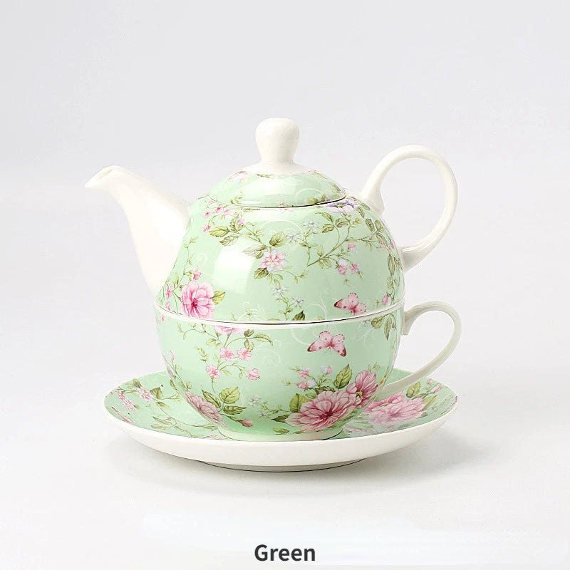 Teapot Tea Cup Set Floral