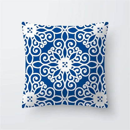 Cushion Cover Sea Life | Blues & Whites Coastal Decorative Throw Pillow