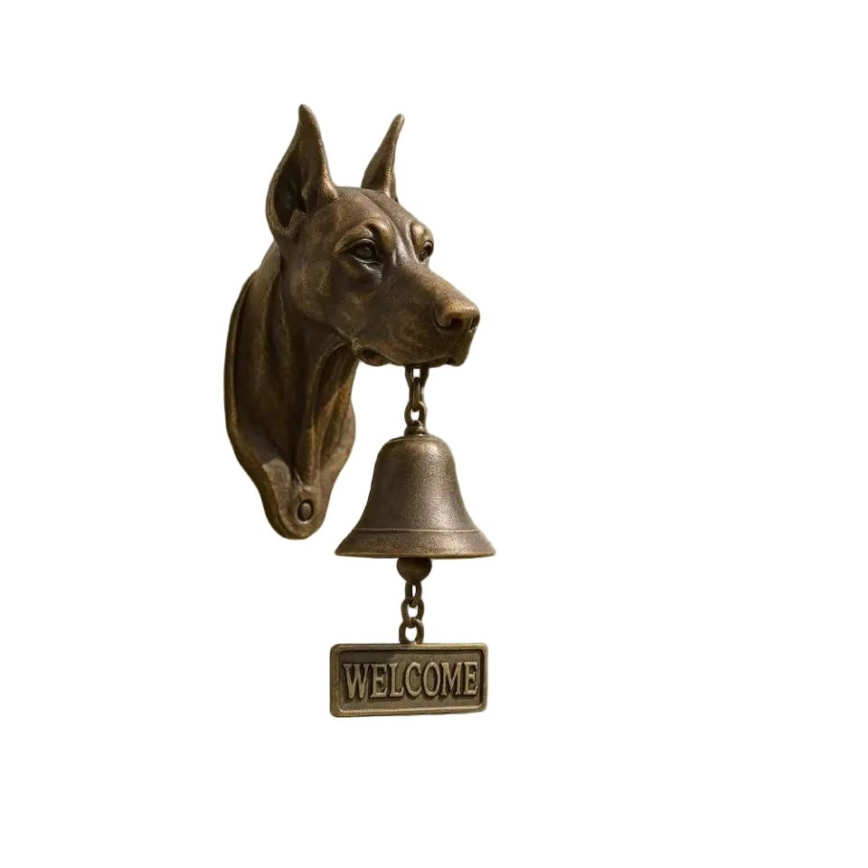 Doberman Welcome Dog Doorbell Bell