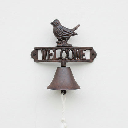 Doorbell Welcome Cast Iron Bird Entrance Vintage Cottage 21cm x 21.7cm