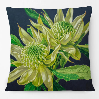 Cushion Cover Australian Flowers - Waratah Banksia Wattle