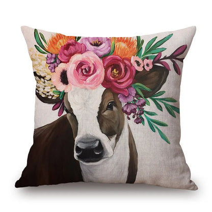 Cow & Cattle Cushion Covers | 45cm Farmhouse Animal Print Range