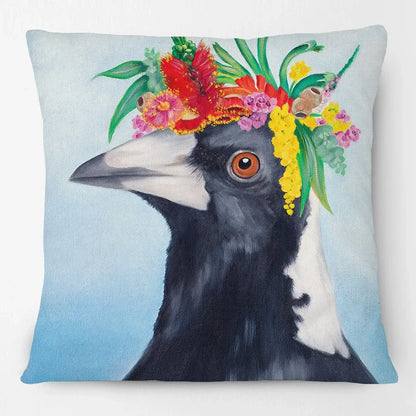 Cushion Cover Brights Bird Parrot Magpie Kookaburra Floral