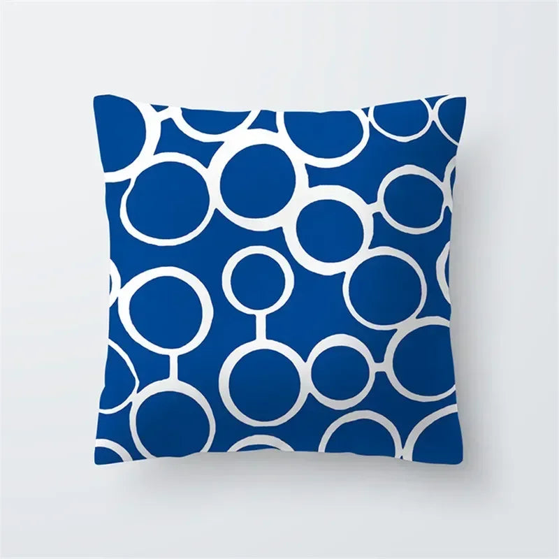 Cushion Cover Sea Life | Blues & Whites Coastal Decorative Throw Pillow