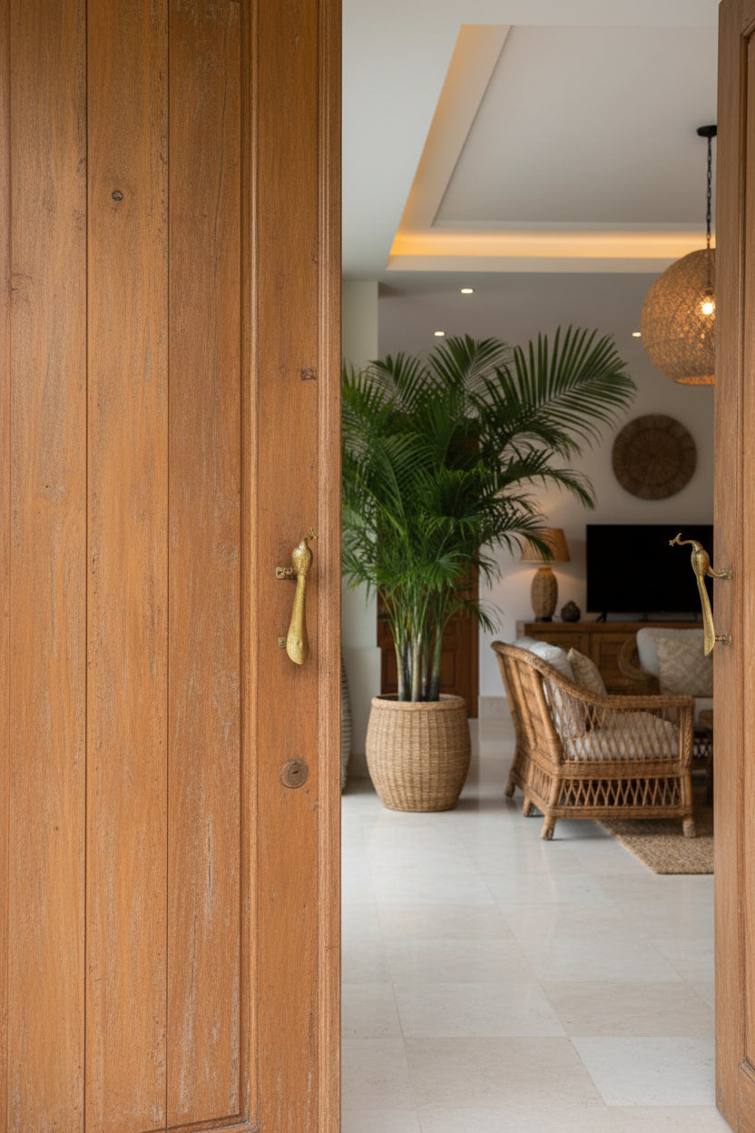 Peacock Bird Door Handle Brass Cabinet Pull Vintage