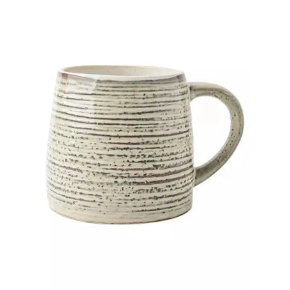 Vintage Natural Earth Glaze Ceramic Mug Cup 500ml | Rustic Imperfect Finish Coffee Cup