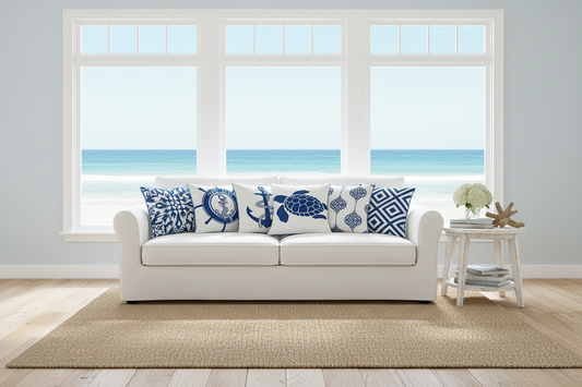 Cushion Cover Blue Range - Nautical Coastal Beach House