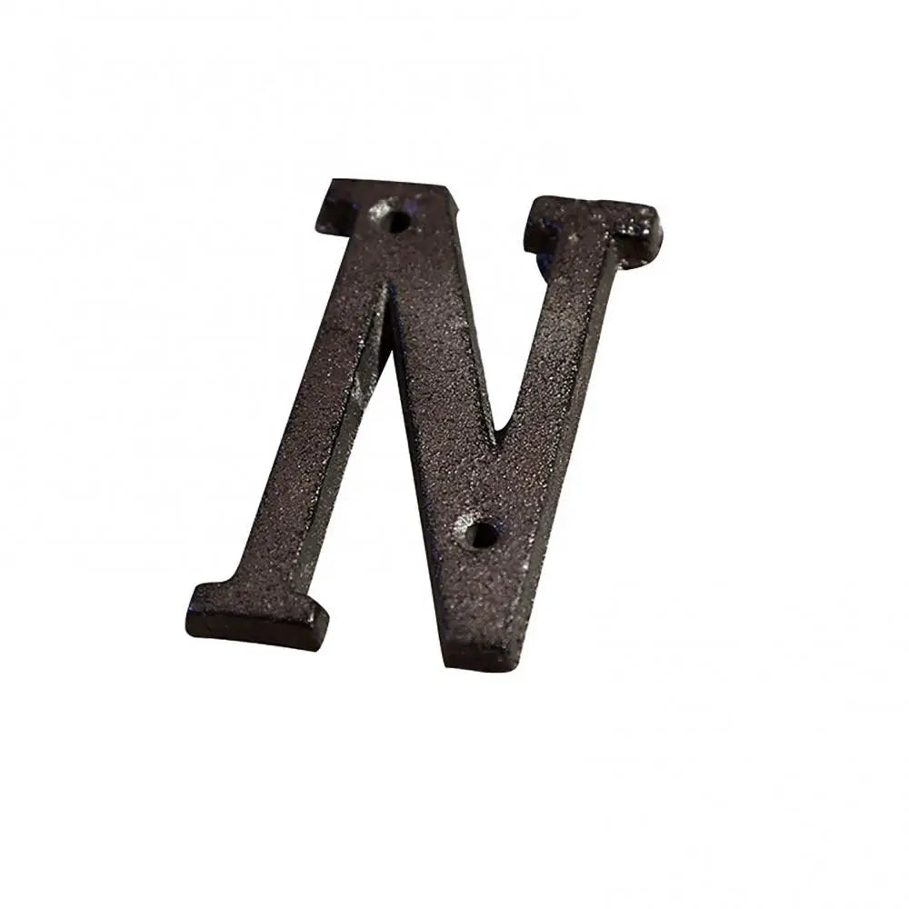 House Property Address A-Z Letter Alphabet Cast Iron Rustic
