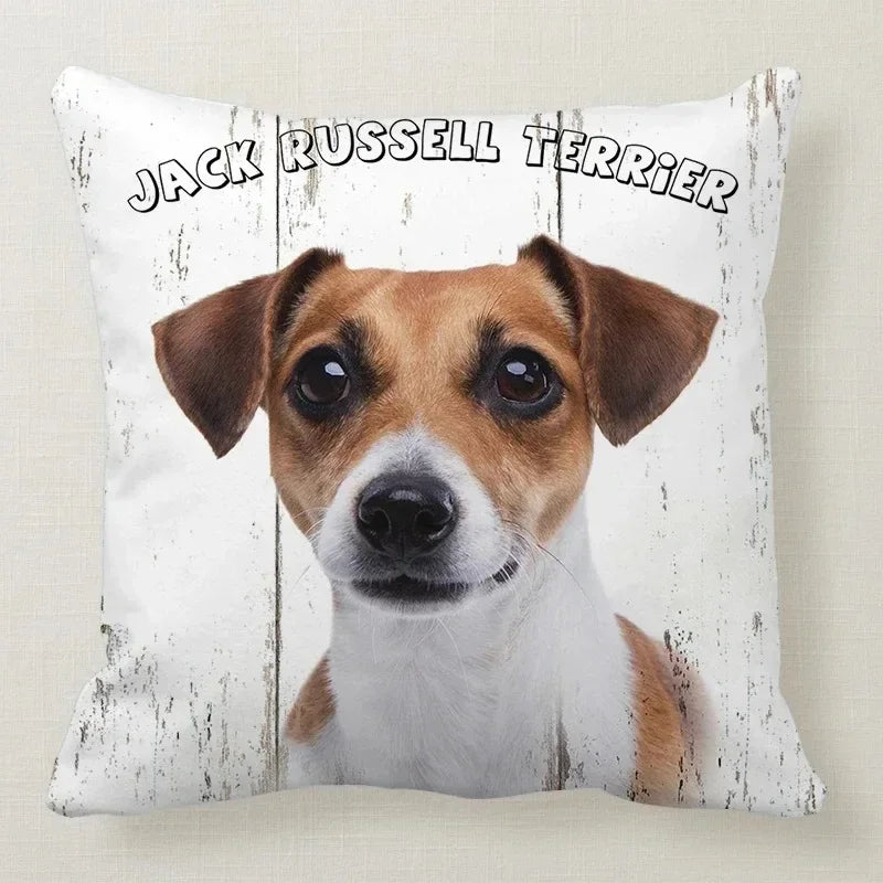 Cushion Cover Dog Breeds | 26 Breeds Polyester Cotton Sofa Pillow Case