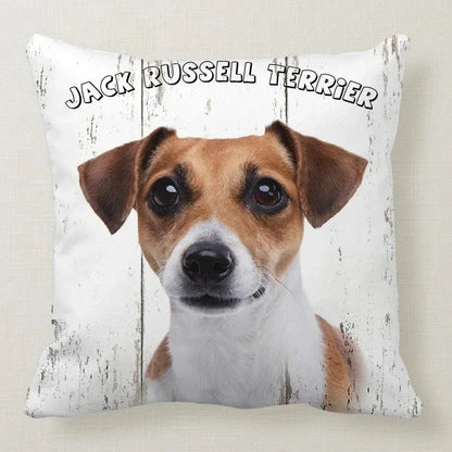 Cushion Cover Dog Breeds | 26 Breeds Polyester Cotton Sofa Pillow Case