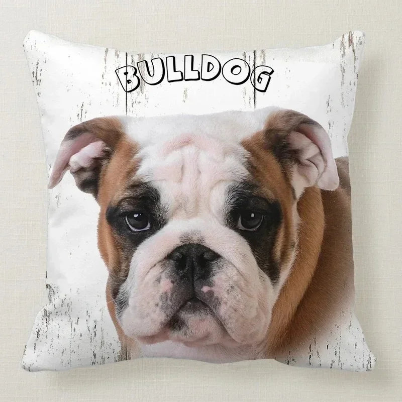 Cushion Cover Dog Breeds | 26 Breeds Polyester Cotton Sofa Pillow Case