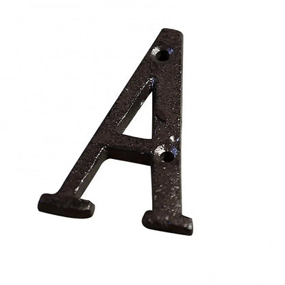 House Property Address A-Z Letter Alphabet Cast Iron Rustic