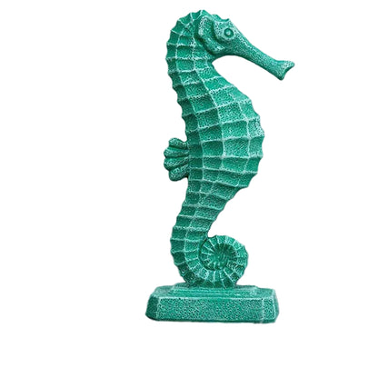 Seahorse Statue Resin Ornament | Mediterranean Coastal Decor | 3 Colours | Desktop Figurine