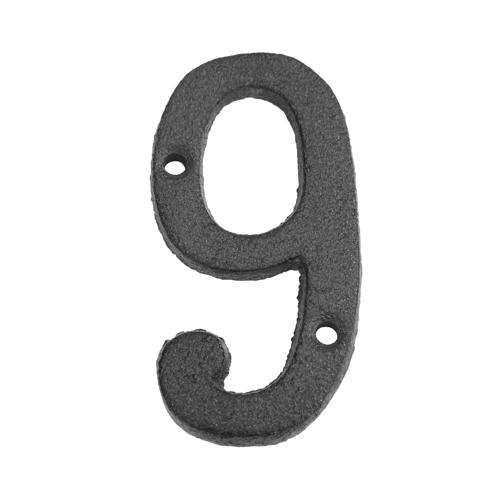 Cast Iron House Numbers 8cm - Door Plate Number Sign Metal