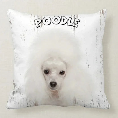 Cushion Cover Dog Breeds | 26 Breeds Polyester Cotton Sofa Pillow Case